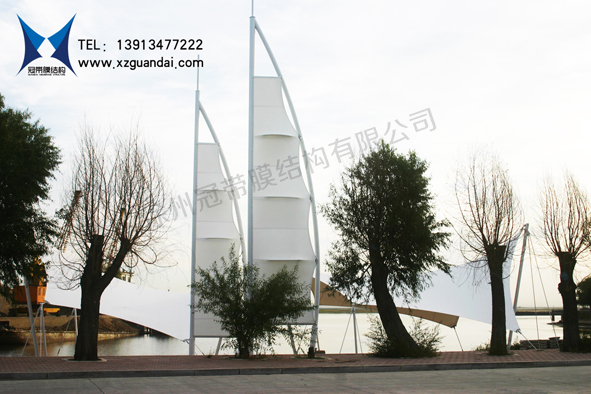 大安市文化广场膜结构风帆建筑1